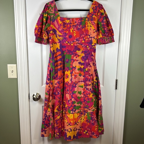Anthropologie Roopa Pemmaraju floral midi dress sz sm - Picture 5 of 12